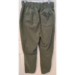 7 For All Mankind Cargo Womens Olive Green Pull On Cinch Bag High Rise Waist  31